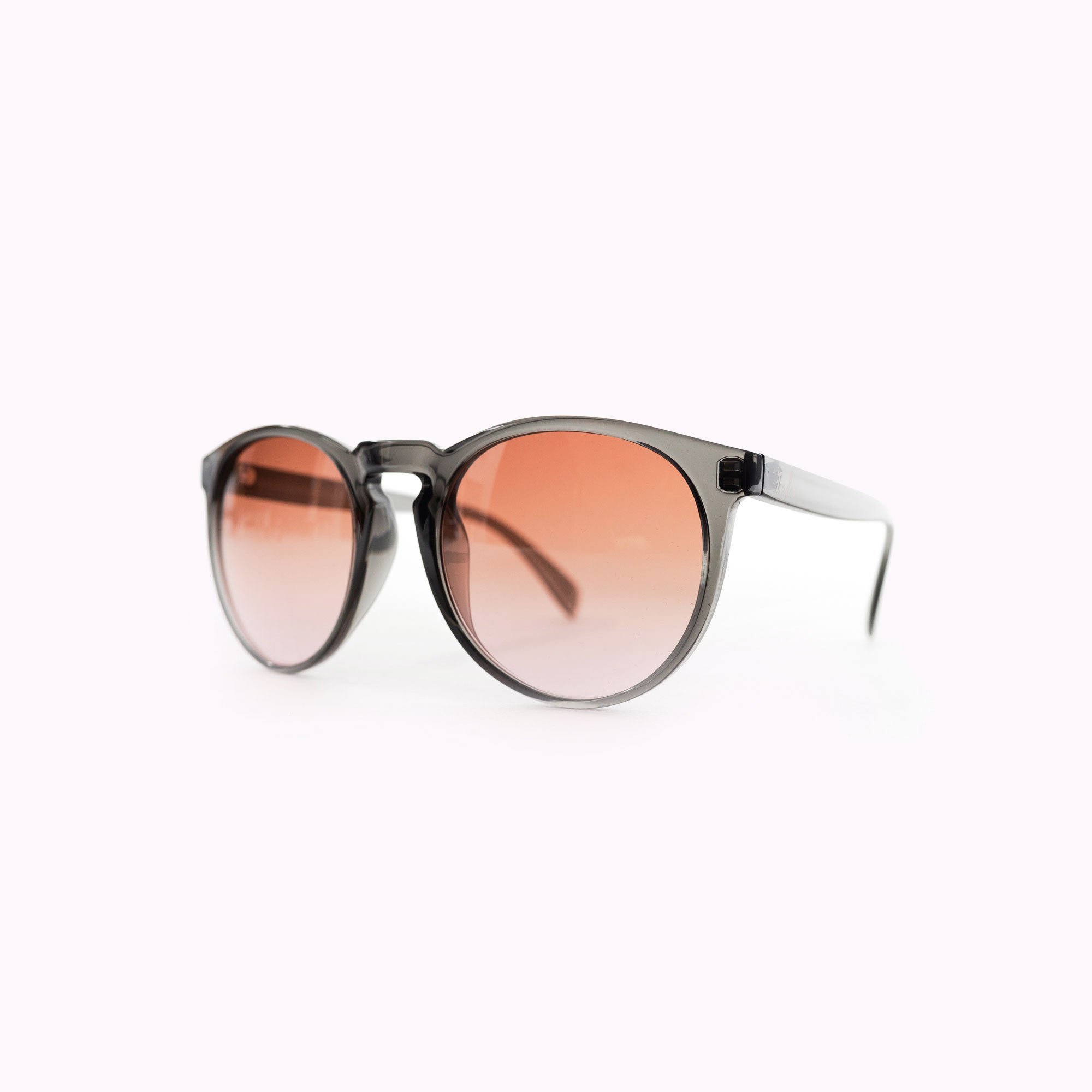 Sunglasses that are made in Italy by hand with a black oversized frame