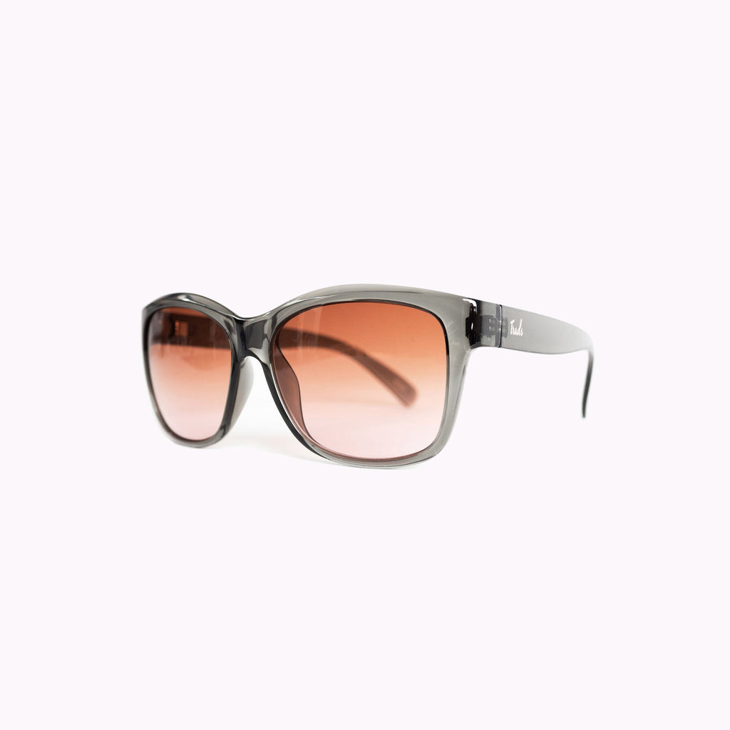 Grey womens sunglasses with a lightweight frame